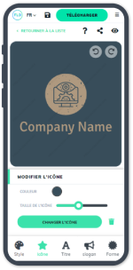 Dispositivo móvil, crear el logotipo de la empresa